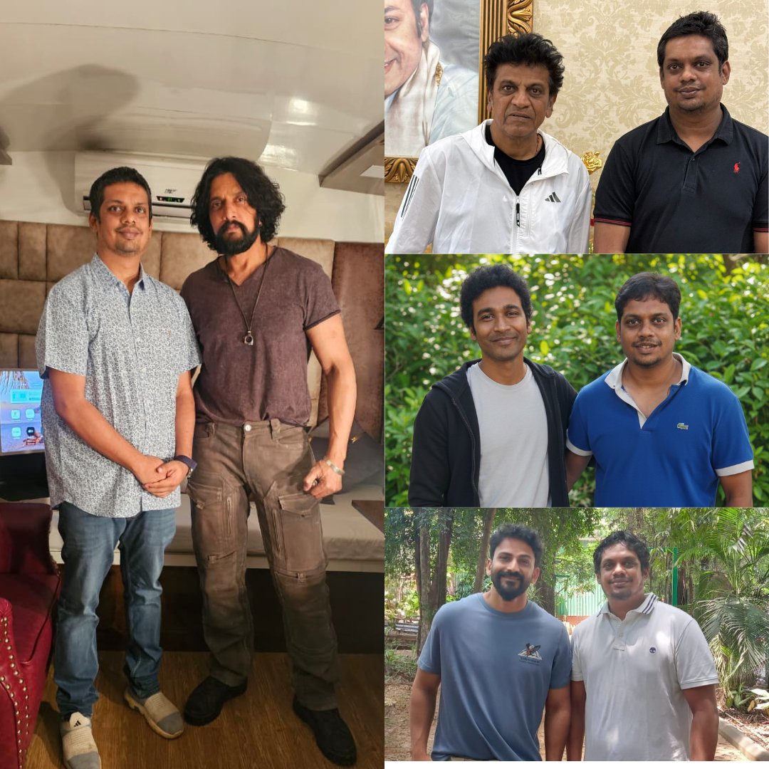Avinash Danial with shivraj kumar, Sudeep, Dhanush and Dhananjay